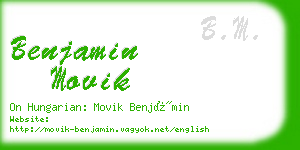 benjamin movik business card